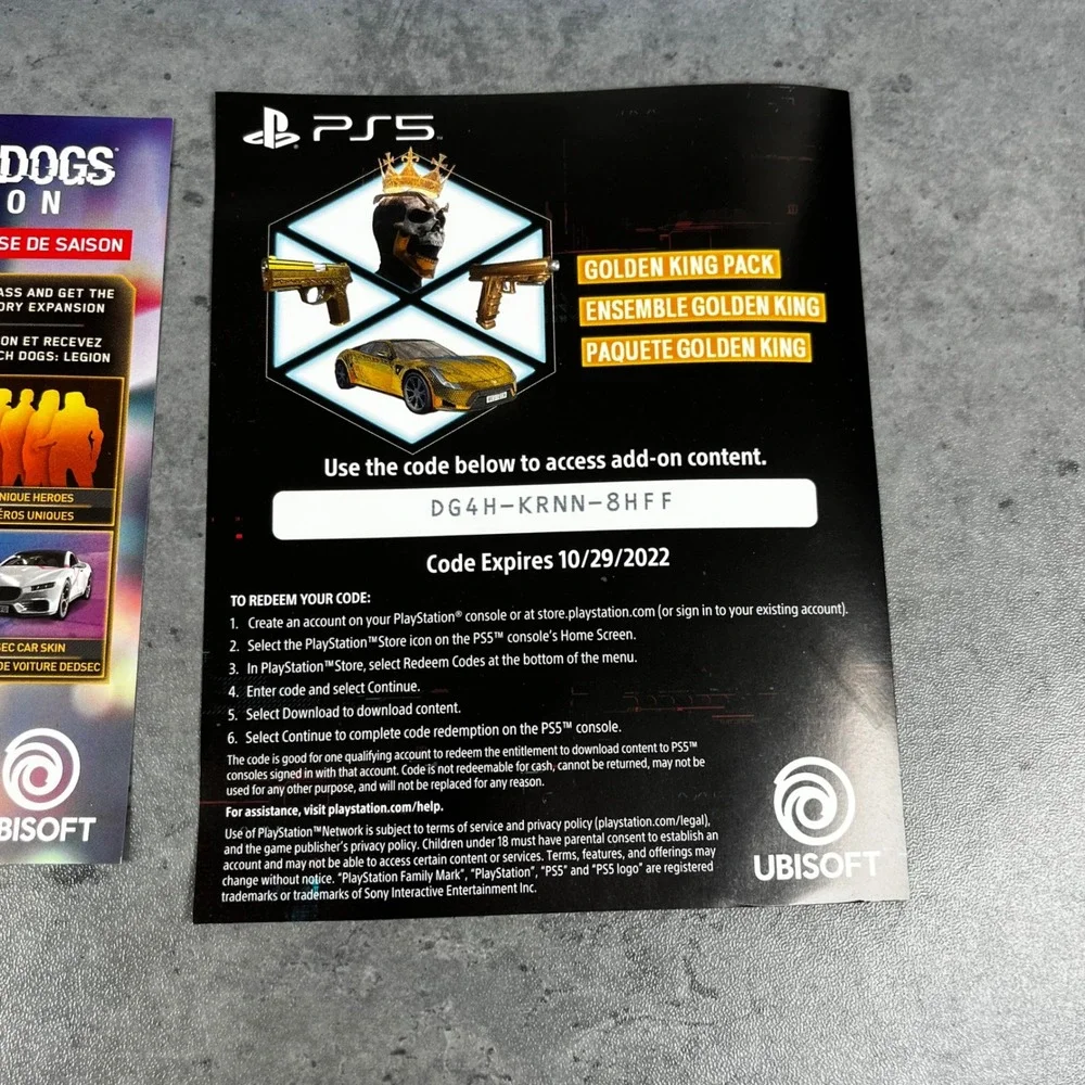 Watch‎ Dogs Legion Sony PlayStation 5 PS5 Ubisoft Action Adventure Game Disc